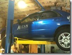 Car on the lift